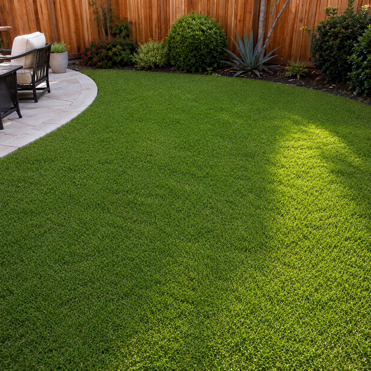 Yard after professional cleanup